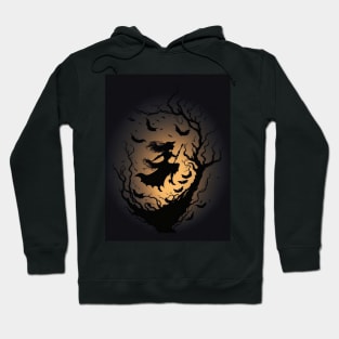 halloween witch silhouette Hoodie